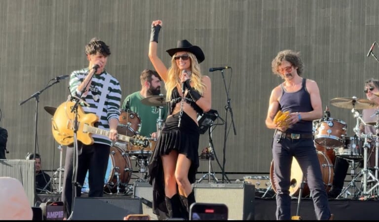 Vampire Weekend Brought Paris Hilton Onstage To Play Cornhole At Coachella